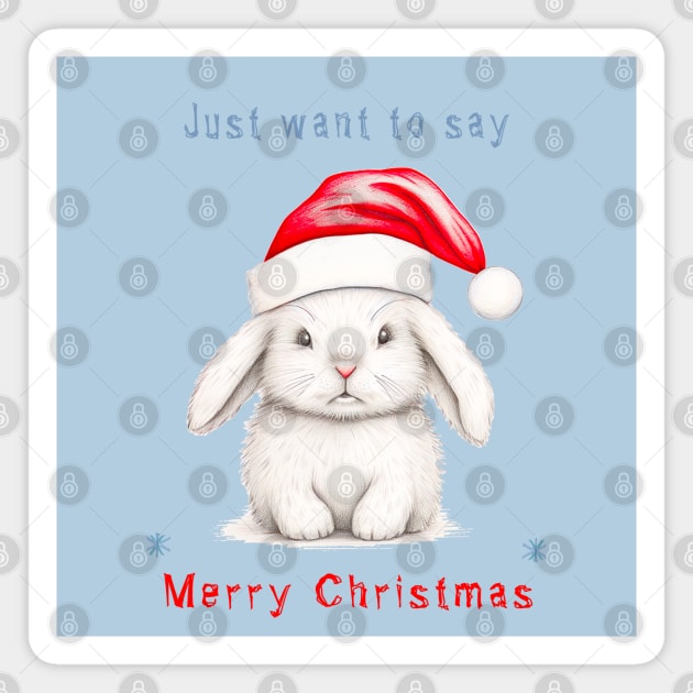 Christmas bunny Magnet by NATLEX